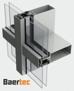 Aluminium profile curtain walling system